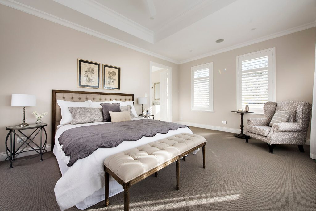 Clean modern bedroom